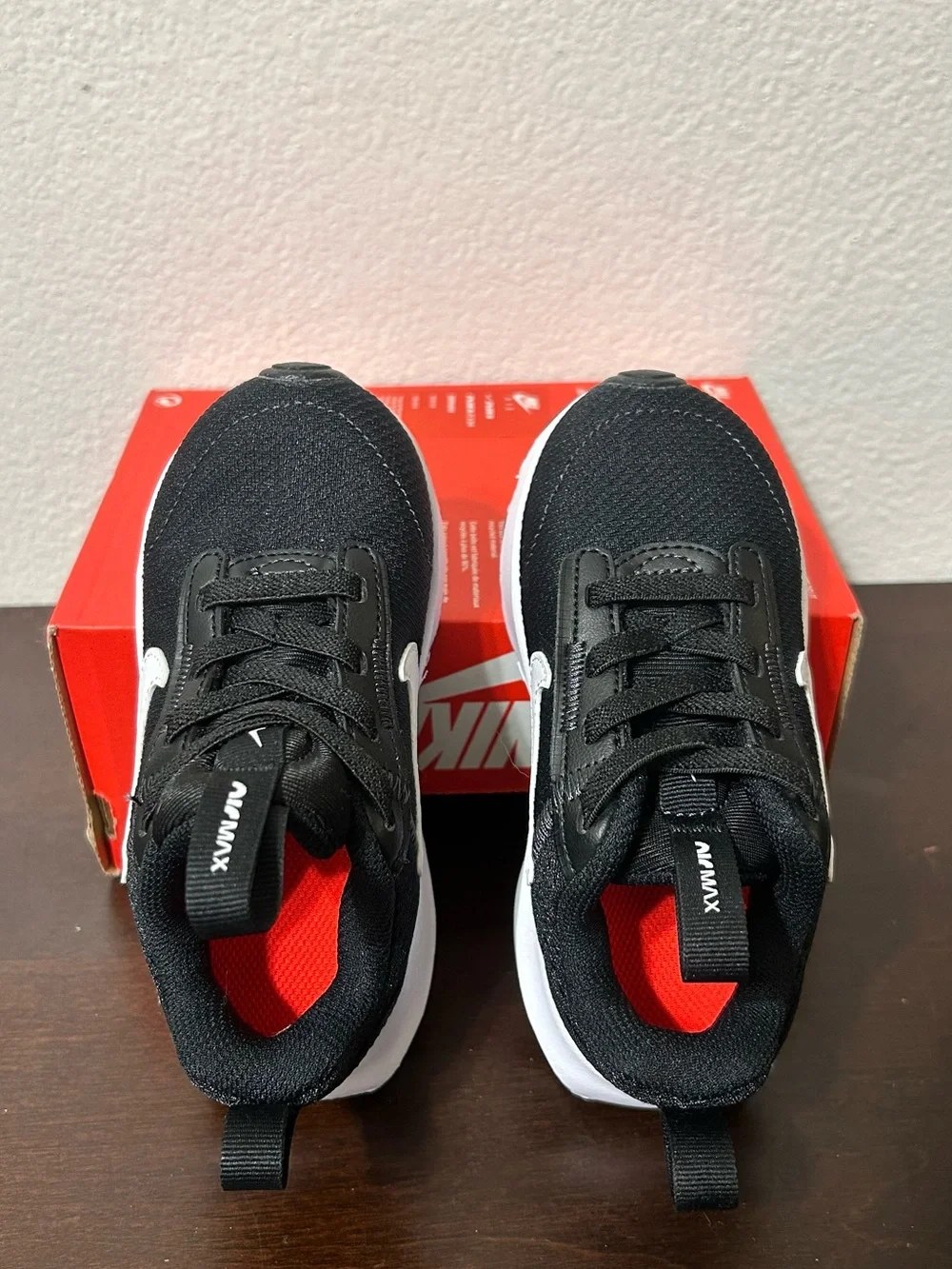 Nike Air Max INTRLK Lite TD Toddler Boys Black White Slip On Size 8C
